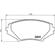 Brembo 4 x Front Brake Pad Set P49034