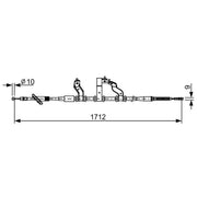 Bosch Handbrake Cable Rear 1 987 482 529