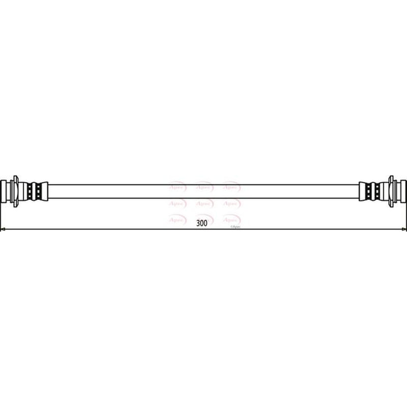 Apec Brake Hydraulic Hose Line Rear HOS3381