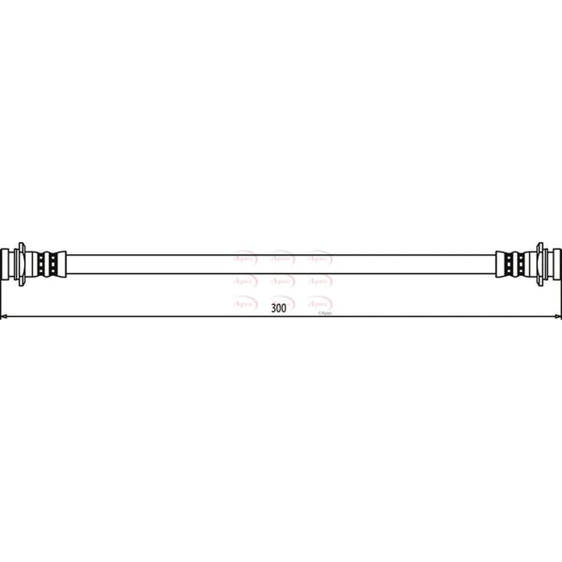 Apec Brake Hydraulic Hose Line Rear HOS3381