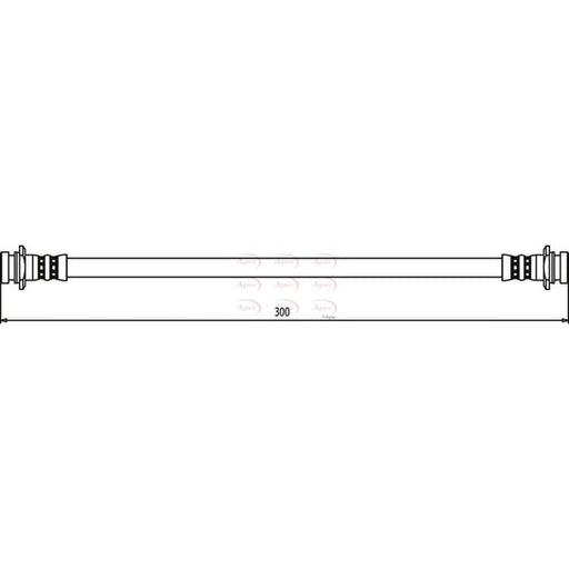 Apec Brake Hydraulic Hose Line Rear HOS3381