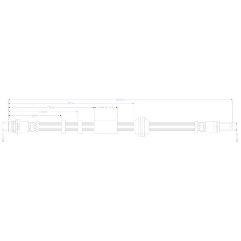 Juratek Brake Hydraulic Hose Line Front JBH1393