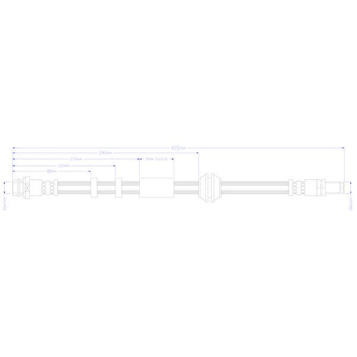 Juratek Brake Hydraulic Hose Line Front JBH1393