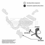 Borg & Beck Intercooler Turbo Charge Air Hose Mass Air Flow Sens BTH1013