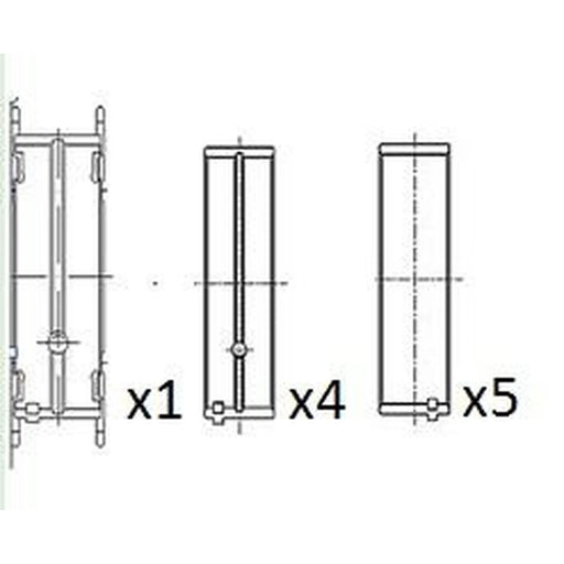 FAI Main Bearing Set 80.6mm BM1010-STD