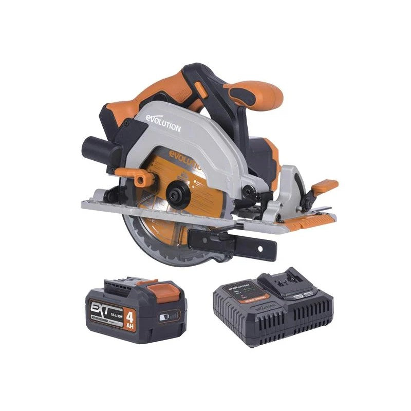 Evolution R165CCS-Li EXT Circular Saw 18V 1 x 4.0Ah Li-ion - 066-0001A