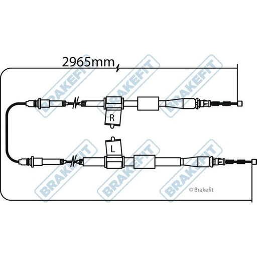Apec Handbrake Cable Left Rear BBC3273