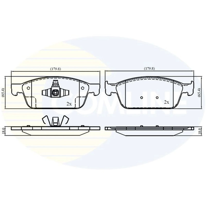 Comline 4 x Front Brake Pad Set CBP02196