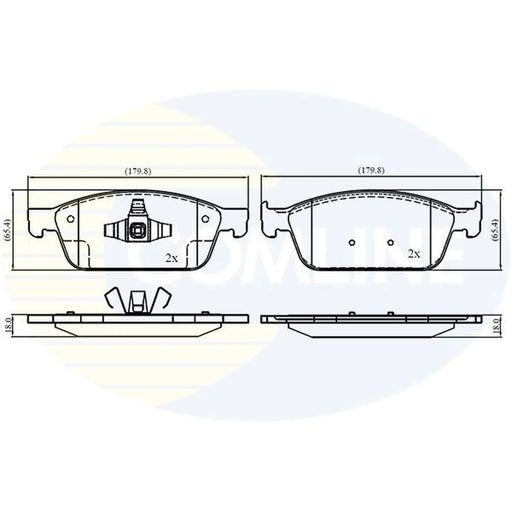 Comline 4 x Front Brake Pad Set CBP02196