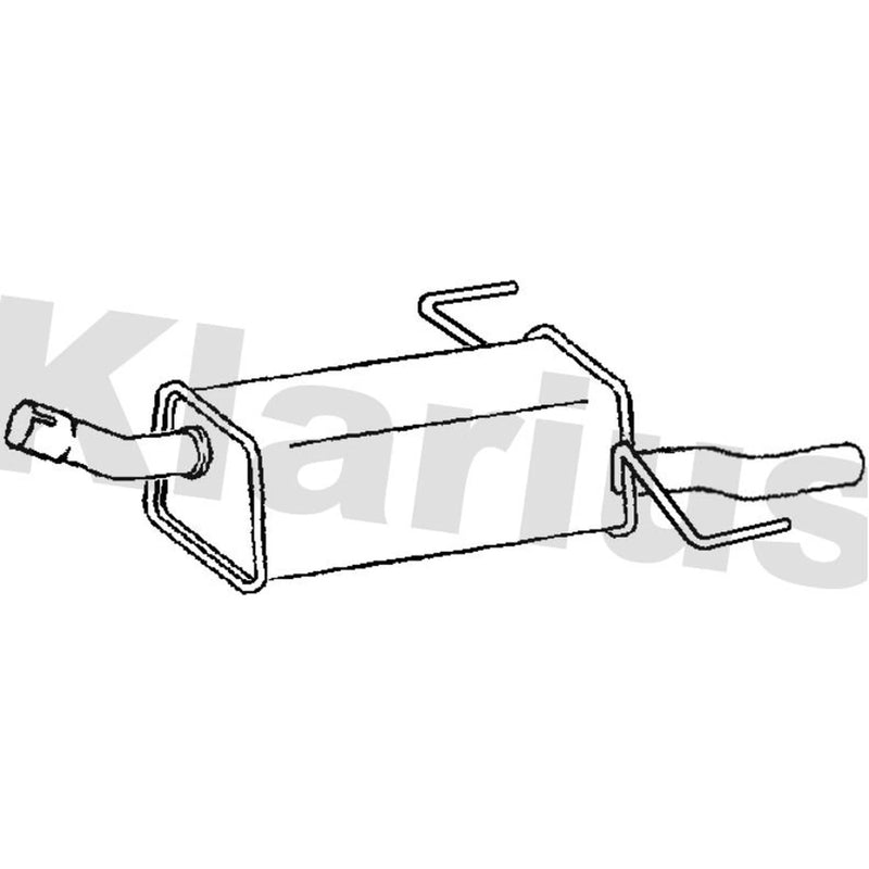 Klarius Box With Tail Pipe Rear GM593E