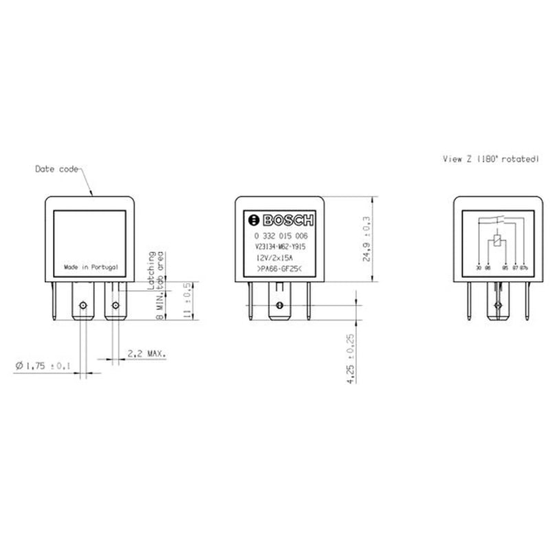 Bosch Main Power Relay 0 332 015 006
