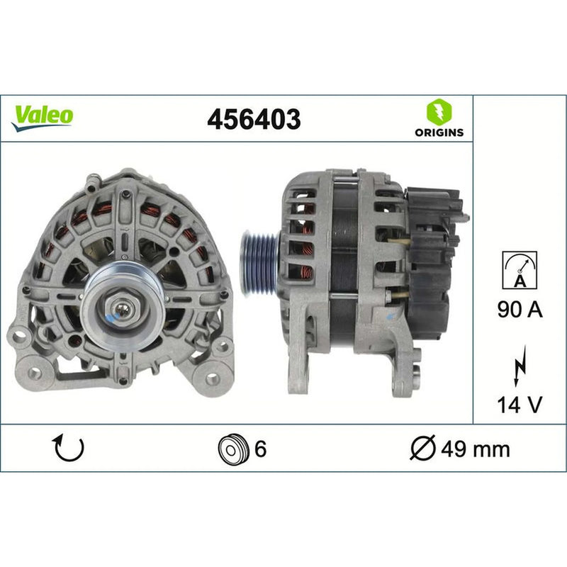 Valeo Car Alternator 12V 456403
