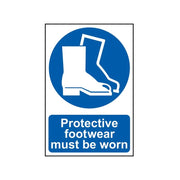 Scan Protective Footwear Must Be Worn - PVC Sign 200 x 300mm - 0016