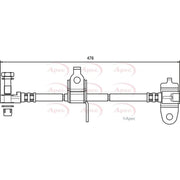 Apec Brake Hydraulic Hose Line Front Right HOS3556