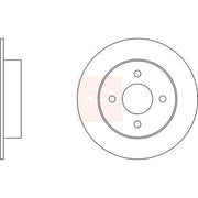 Apec 2 x Solid Rear Brake Discs DSK299