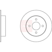 Apec 2 x Solid Rear Brake Discs DSK299