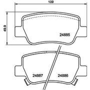 DON Rear Brake Pad Set PCP1084