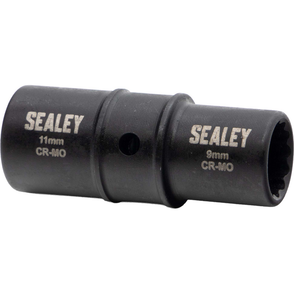 Sealey 1/4"Dr Flip Socket 9 x 11mm