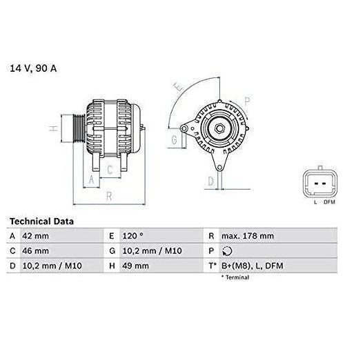 Bosch Reman Alternator 4891 0986048911 Bosch  - Town Parts