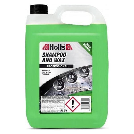 4 x Holts Car Shampoo and Wax Streak Free Professional Wash Polish Shine 5L Holts  - Town Parts