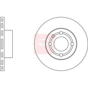 Apec 2 x Vented Front Brake Discs DSK233