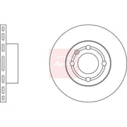 Apec 2 x Vented Front Brake Discs DSK233