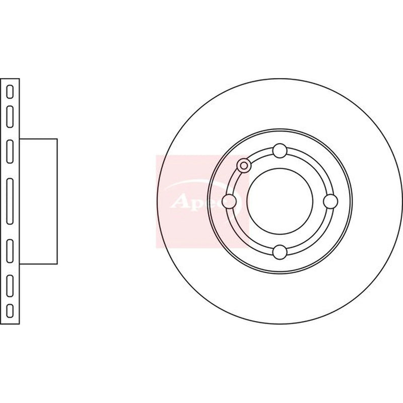 Apec 2 x Vented Front Brake Discs DSK233