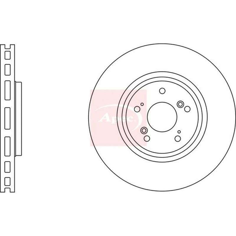 Apec 2 x Vented Front Brake Discs DSK3033