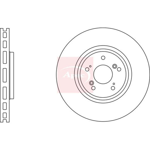 Apec 2 x Vented Front Brake Discs DSK3033