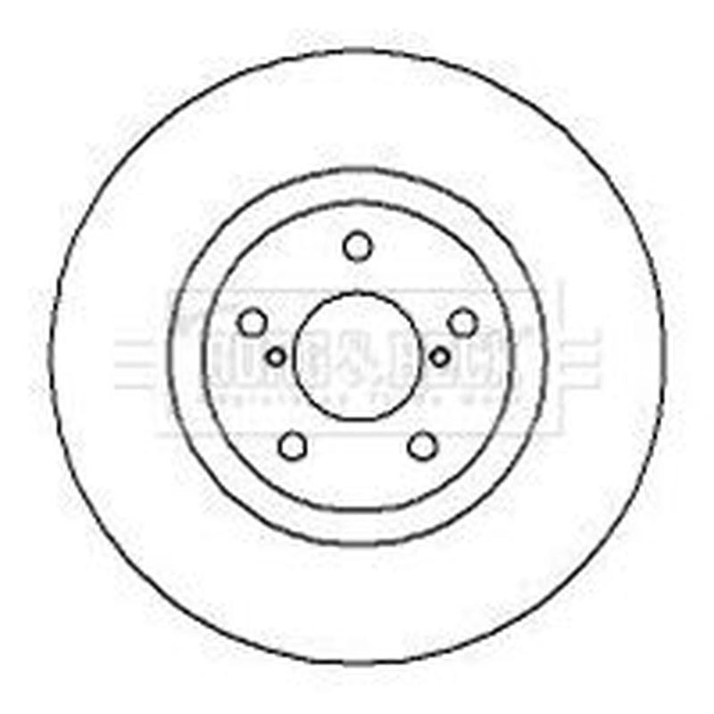 Borg & Beck 2 x Vented Front Brake Discs BBD5103