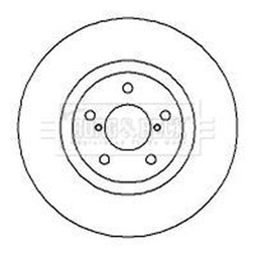 Borg & Beck 2 x Vented Front Brake Discs BBD5103