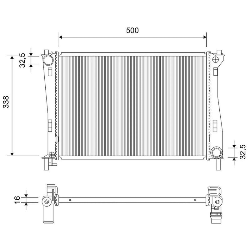 Valeo Engine Radiator 701522