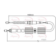 Apec Handbrake Cable Left Rear CAB1162