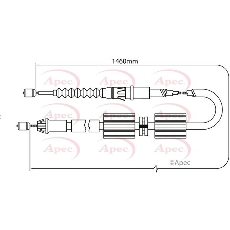 Apec Handbrake Cable Left Rear CAB1162