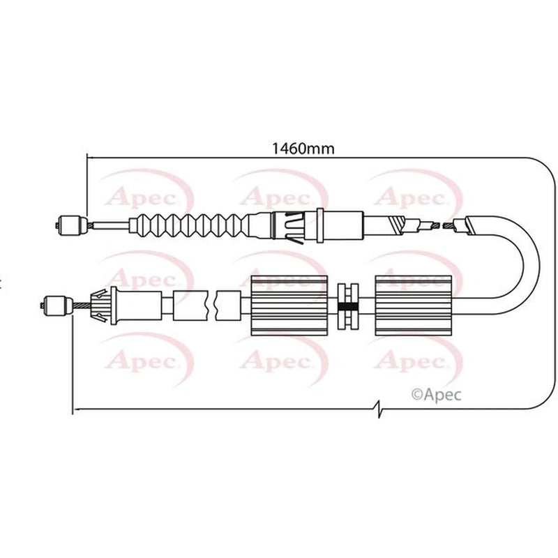 Apec Handbrake Cable Left Rear CAB1162