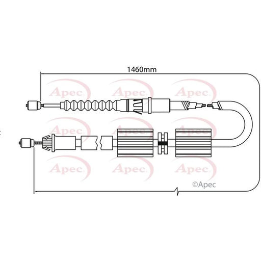 Apec Handbrake Cable Left Rear CAB1162