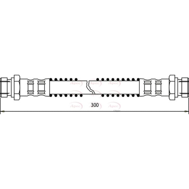 Apec Brake Hydraulic Hose Line Rear Right HOS3652