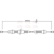 Apec Handbrake Cable Right Rear CAB1350
