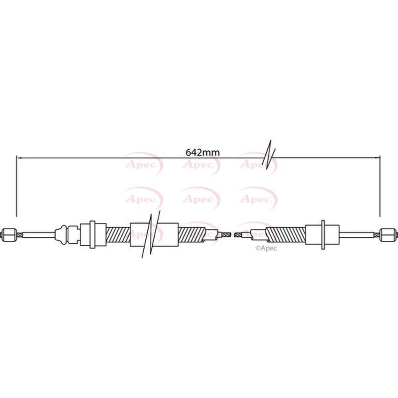 Apec Handbrake Cable Right Rear CAB1350
