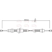 Apec Handbrake Cable Right Rear CAB1350