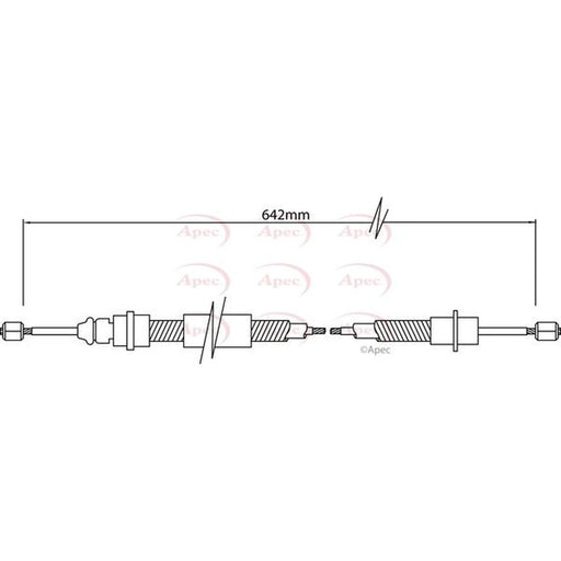 Apec Handbrake Cable Right Rear CAB1350
