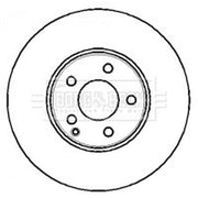 Borg & Beck 2 x Vented Front Brake Discs BBD4344