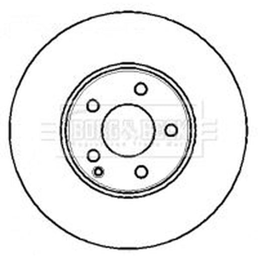 Borg & Beck 2 x Vented Front Brake Discs BBD4344