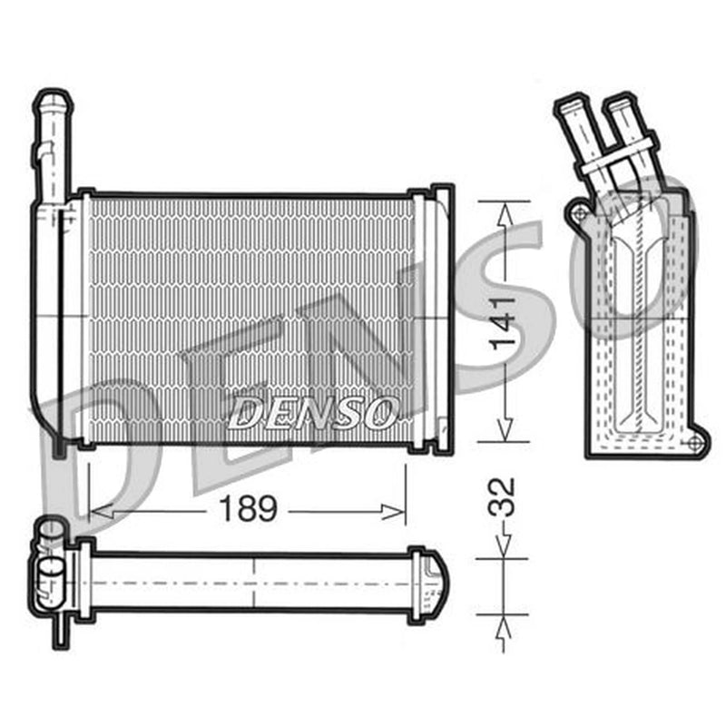 Denso Heater Matrix Core Heat Exchanger DRR10001