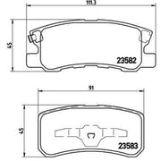 Brembo 4 x Rear Brake Pad Set P54031