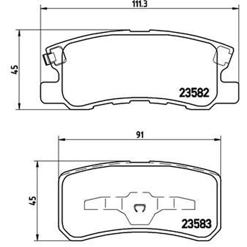 Brembo 4 x Rear Brake Pad Set P54031
