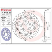 Brembo 2 x Floating Front Brake Disc Brake Discs 78B40869