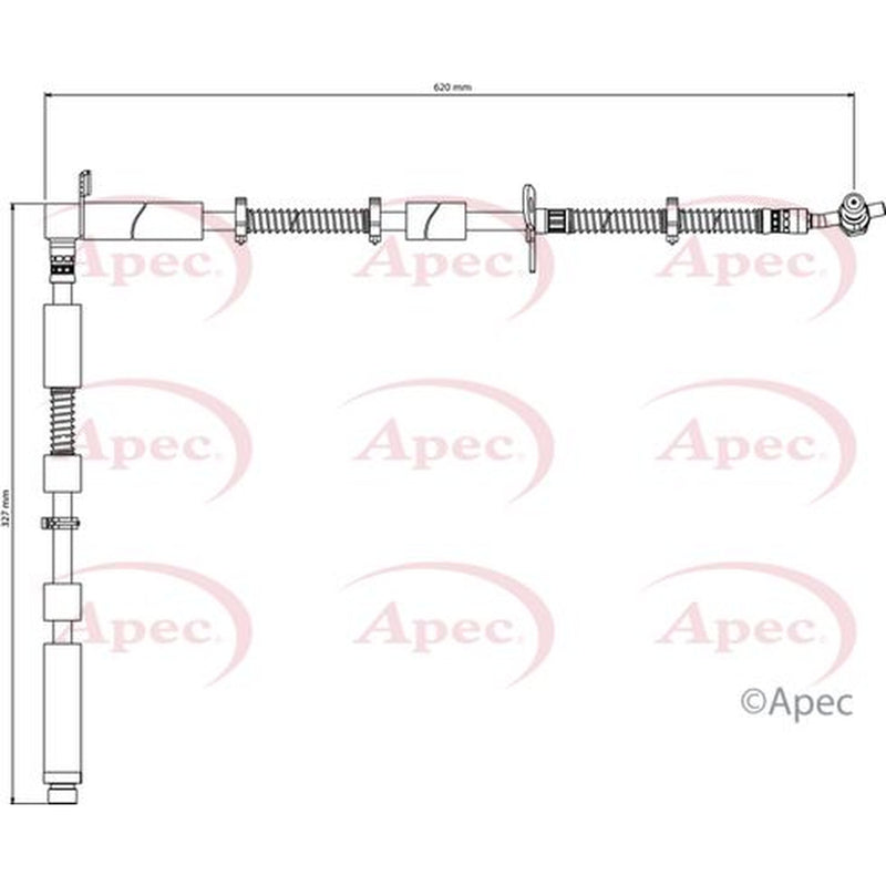 Apec Brake Hydraulic Hose Line Front Right HOS4174
