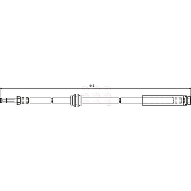 Apec Brake Hydraulic Hose Line Rear HOS3565