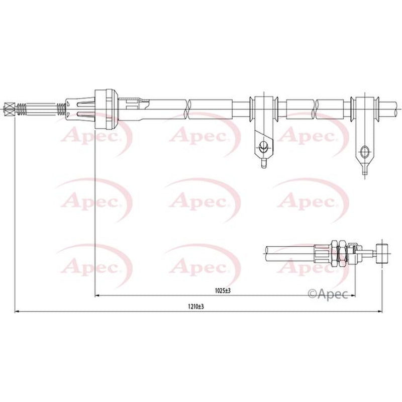 Apec Handbrake Cable Left Rear CAB1567